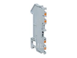 Клеммная колодка пружинная 1,5 Push-in 4 вывода серая EKF PIT-1,5-4