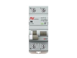 Дифференциальный автомат DVA-10 1P+N 6А (B) 300мА (A) 10кА EKF AVERES rcbo10-1pn-6B-300-a-av
