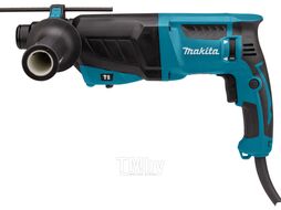 Перфоратор MAKITA HR 2630 в чем. (800 Вт, 2.4 Дж, 3 реж., патрон SDS-plus, вес 2.8 кг)