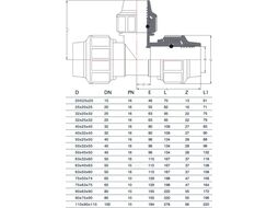 Тройник ПЭ ред. 50 х 32 х 50, AV engineering AVE110503250