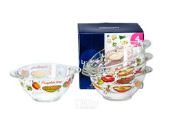 Набор бульонниц стеклянных "вкусный супчик" 4 шт. 560 мл Luminarc Q5158