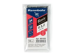 Сверло по металлу, ЦХ, 3,2 x65 мм, HSS-R, 10шт, BASIC PROM Rennbohr 461032