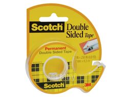 Клейкая лента двусторонняя 12 мм*6,3 м "3М Scotch" в диспенсере 136D/3M-70005232866