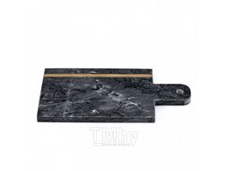 Доска сервировочная черный мрамор с золотой отделкой 33*18*1,5 см WALMER W31003318