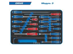 Набор инструментов 251 предмет, "DRIVE", в черной тележке KING TONY 9G38-251MRV40