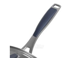 Ковш MAUNFELD MADISON MF18MS01SP из нержавеющей стали со стеклянной крышкой, 16 см, 1,8 л.