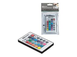 Контроллер для светодиодных лент и модулей RGB-IR-12В-6А-72Вт-IP20, 3 канала, пульт 24 кнопки, TDM SQ0331-0505