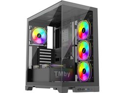 Корпус 1stPlayer Mi8 без БП Black (MI8-BK-3FC7R-1FC7)