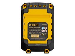 Батарея аккумуляторная BH-20-6.0, Li-Ion, USB, 20 В, 6,0 Ач Denzel 28446