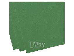 Обложки для переплета, КОМПЛЕКТ 100шт, (тисн.под кожу), А4, картон 230г/м2, зеленые BRAUBERG 530949