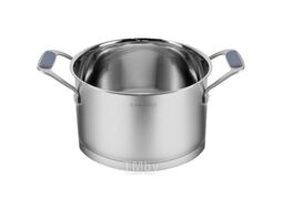 Кастрюля MAUNFELD MADISON MF50MS01CR из нержавеющей стали со стеклянной крышкой, 22 см, 4,7