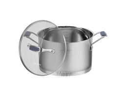 Кастрюля MAUNFELD MADISON MF50MS01CR из нержавеющей стали со стеклянной крышкой, 22 см, 4,7