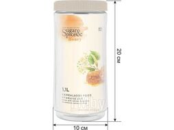 Банка для сыпучих продуктов Honey 1,1л с завинчивающейся крышкой, латте Sugar&Spice SE2249 10 005