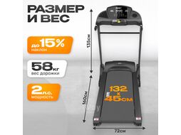 Электрическая беговая дорожка Sundays Fitness Middle Line T3000CF