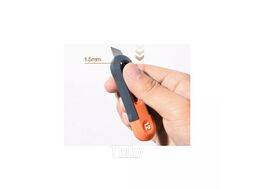 Нож строительный Deli HS HT4007C 80x25 мм, Soft Touch, оранжевый