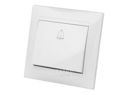 Кнопка звонковая 6А белая "Лама" TDM SQ1815-0008