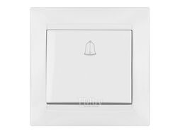 Кнопка звонковая 6А белая "Лама" TDM SQ1815-0008