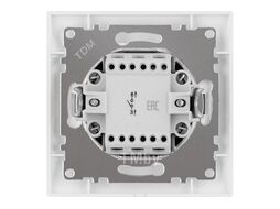 Кнопка звонковая 6А белая "Лама" TDM SQ1815-0008