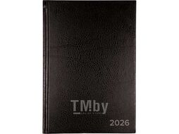 Ежедневник 2026 А5 140*210 мм, 336 стр, тв. обл., ЧЕРНЫЙ Attomex 2332665