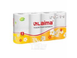 Бумага туал. 8 шт. белая, двухслойная, (8х19 м) Laima 126905