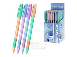 Ручка шариковая "U-109 Stick&Grip Pastel Bloom", 1.0, игольч. узел, одноразовая, синяя Erich Krause 61025