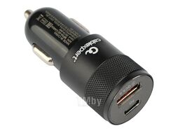 Автомобильное зарядное устройство Cablexpert MP3A-UC-CAR24, 38Вт, 3А, QC3.0/PD, 1хUSB, 1хType-C