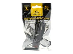 Автомобильное зарядное устройство Cablexpert MP3A-UC-CAR24, 38Вт, 3А, QC3.0/PD, 1хUSB, 1хType-C