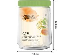 Банка для сыпучих продуктов Honey 0,75 л, фисташка, SUGAR&SPICE