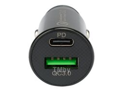 Автомобильное зарядное устройство Cablexpert MP3A-UC-CAR23, 20Вт, 3А, QC3.0/PD, 1хUSB, 1хType-C