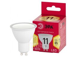 Лампочка светодиодная red line gu10 11 вт софит теплый белый свет ЭРА Led mr16-11w-827-gu10 r