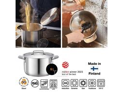 Кастрюля 5л All Steel (с крышкой) FISKARS 1064752