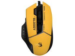 Мышь игровая A4Tech Bloody W95 MAX SPORTS LIME оптическая (12000dpi), 9 кнопок, кабель 1.8 м, желтый/серый