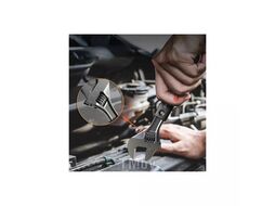 Ключ разводной Deli HS EHT1508 210 мм, раскрытие губок 0-28 мм, Soft Touch, черный