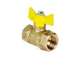 Кран шаровой N/P59 для ГАЗА 3/4" ВР/ВР ручка-бабочка, латунный 11Б27фтМ Valfex VF.277.LB3.034.N/P59