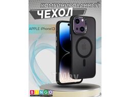 Бампер BINGO Metal Magnetic Carbon iPhone 13 Черный