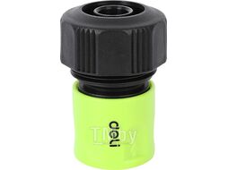 Муфта соед. для шлангов 3/4", пластик, черный/зеленый Deli EDL8795