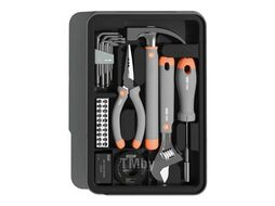 Набор ручного инструмента Deli HS H1001-ADE 15 предметов, бокс, Soft Touch, оранжевый