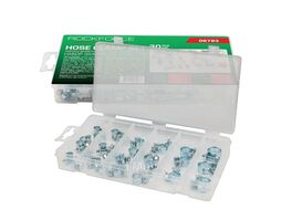 Хомуты зажимные червячные металлические, набор 30пр. RockFORCE RF-06783