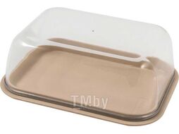 Масленка двухсторонняя 145х110х55 мм шоколадный мокко ComfortFactor PT9096МК-12