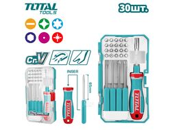 Отвертка со сменными наконечниками м набором бит TOTAL TACSD30306 (30 шт.)