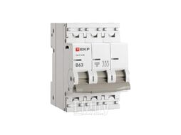 Автоматический выключатель 3P 63А (В) 4,5kA ВА 47-63N EKF PROxima M634363B