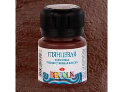 Краска акриловая глянцевая "Декола" 810 черная, 20 мл., банка Невская Палитра 2926810