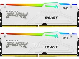 Оперативная память 32Gb Kingston FURY Beast White RGB KF556C40BWAK2-32, DDR V, PC-44800, 5600MHz, kit 2x16Gb