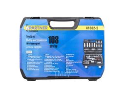 Набор инструментов 108пр. 1/4"&1/2" (6-гран)(4-32мм) Partner PA-41082-5