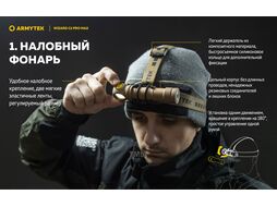 Фонарь Wizard C2 Pro Max Sand Белый ARMYTEK F06701CS