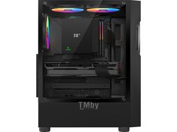 Корпус XASTRA A302 4FRGB (A302-BKFC120FRGB-4F-GL) ATX, Без БП, Black