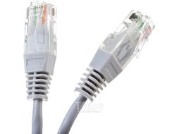 Патч-корд NewMax UTP CCA кат.5e, 1.0 м, серый NM-45-45-1.0-CCA-GY