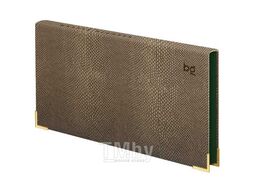 Еженедельник карманный 93*171мм, недатир. "Python.Dark khaki", 128 стр., линейка, экокожа, цветной срез BG Wu_62164