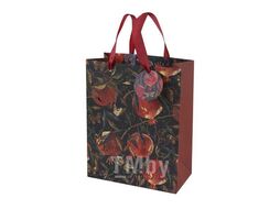 Пакет подарочный 26х32,4х13см бумажный "FLORA.ГРАНАТ",210 г/м2,фольгир,мат. ламинация Bruno Visconti 2-852/04
