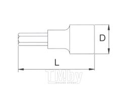 Головка торцевая с шестигранной вставкой 1/4" 8 мм, Licota H2H080